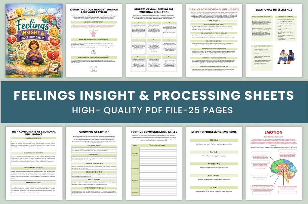 Feelings Insight Processing Sheets Journal