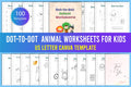 Dot-to-Dot Animal Worksheets for Kids Book