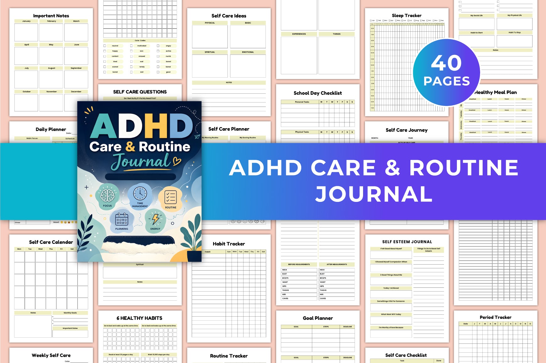 Adhd Care Routine Journal