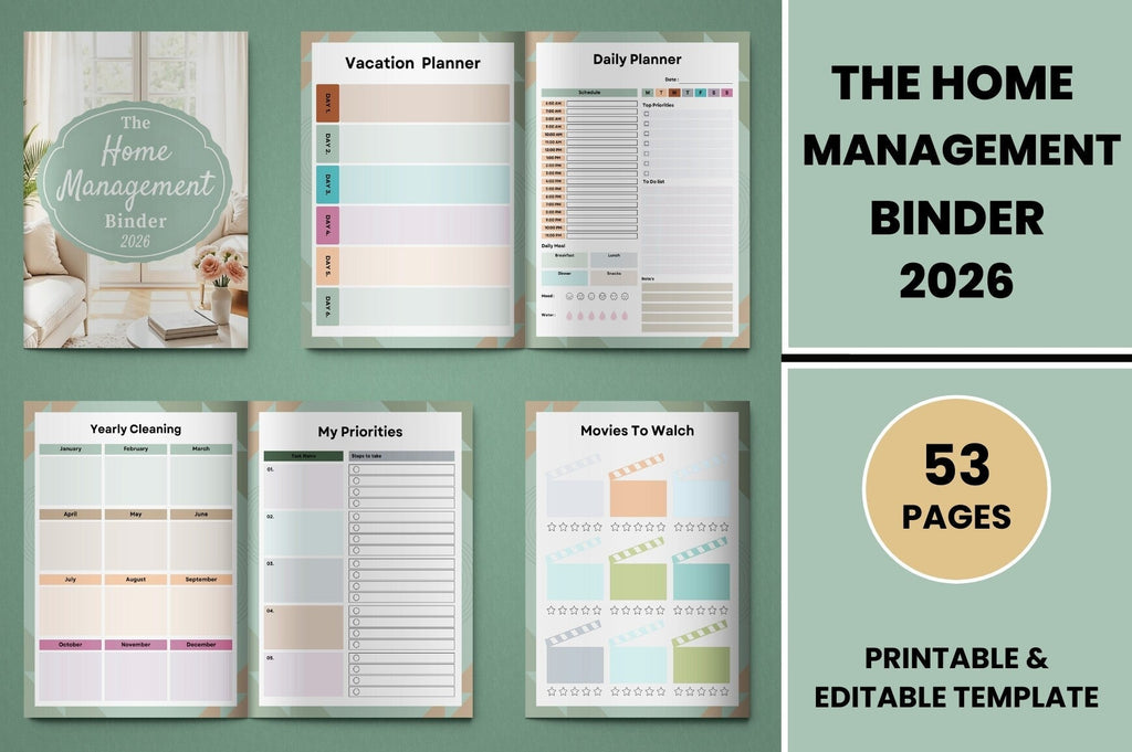 Home Management Binder Planner