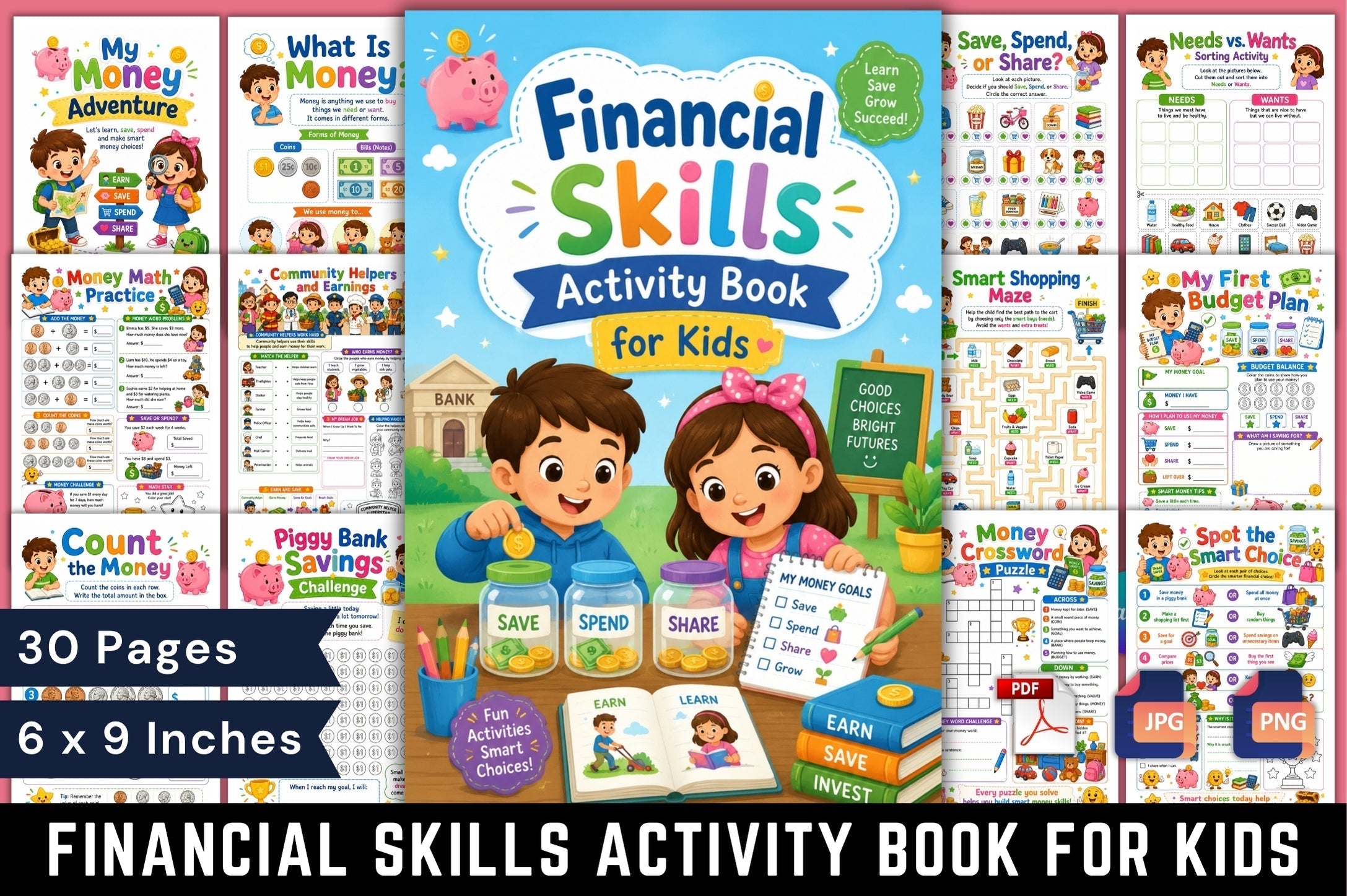 Financial Skills Activity For Kids Book
