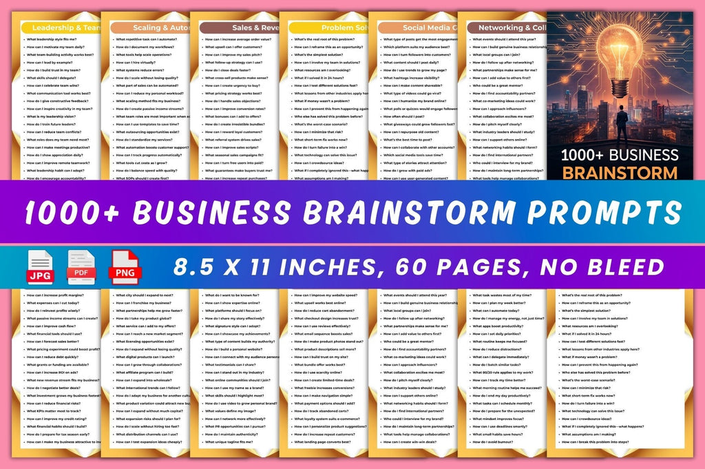 Business Brainstorm Prompts