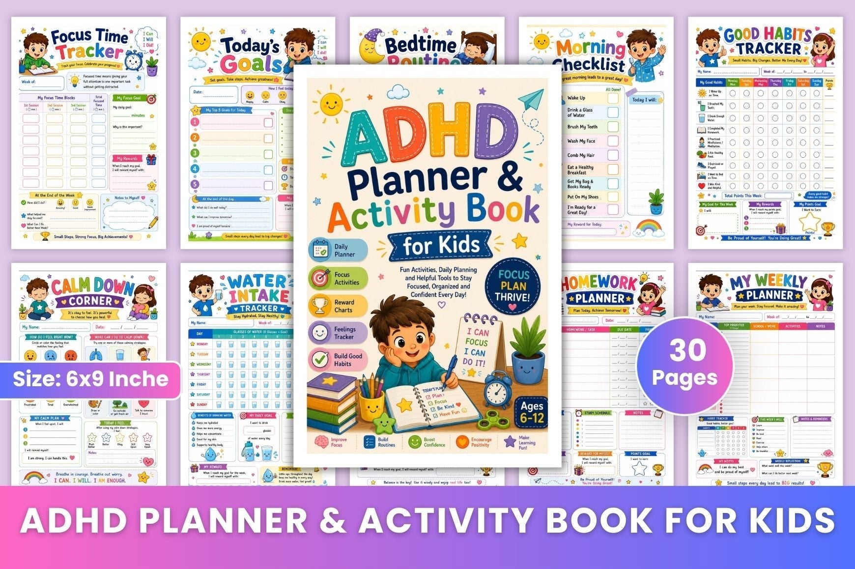 Adhd Activity For Kids Planner