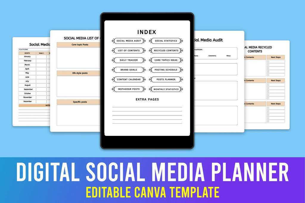 Editable Social Media Planner