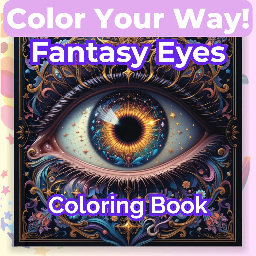 Fantasy Eyes Coloring Book Bundle