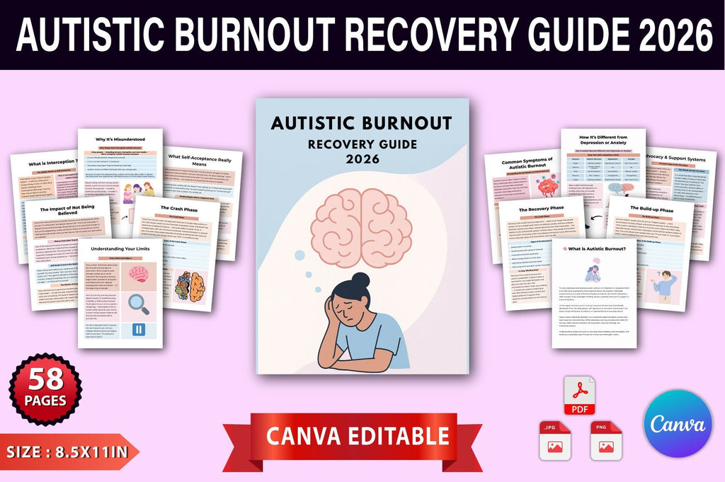 Autistic Burnout Recovery Guide Planner Cover