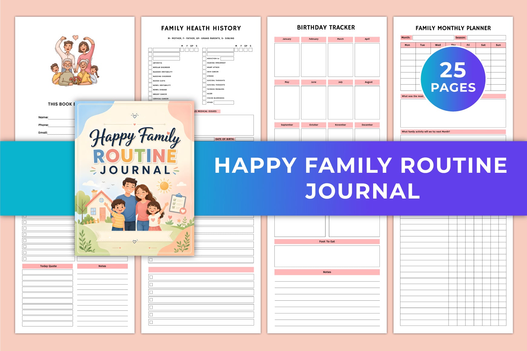 Happy Family Routine Journal