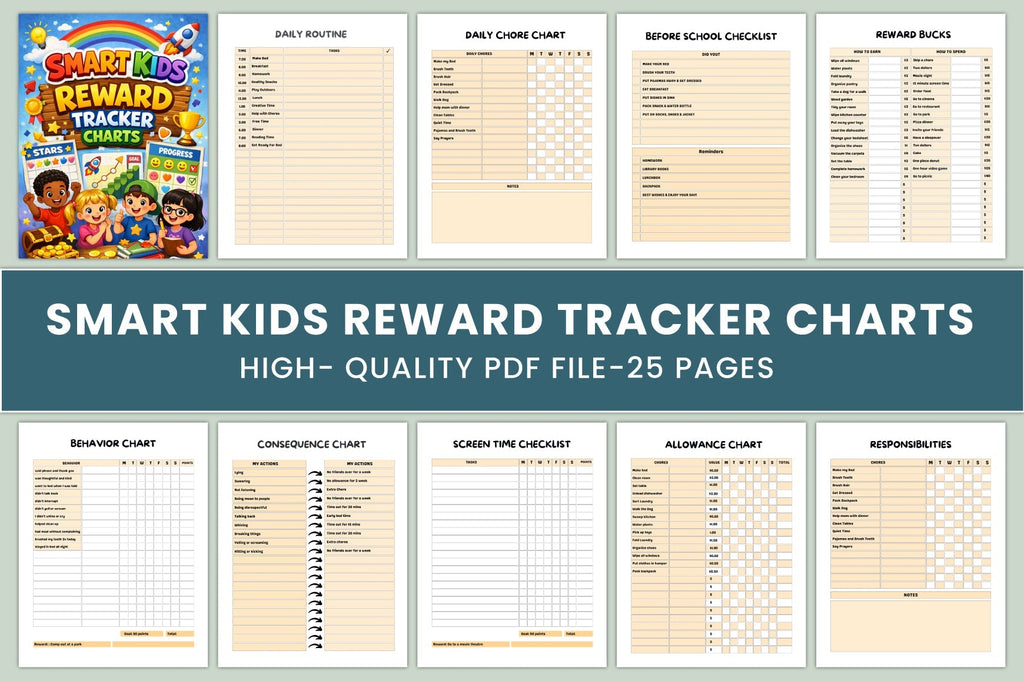 Smart Kids Reward Charts Planner
