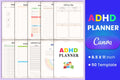 ADHD Planner cover with printable daily planning pages