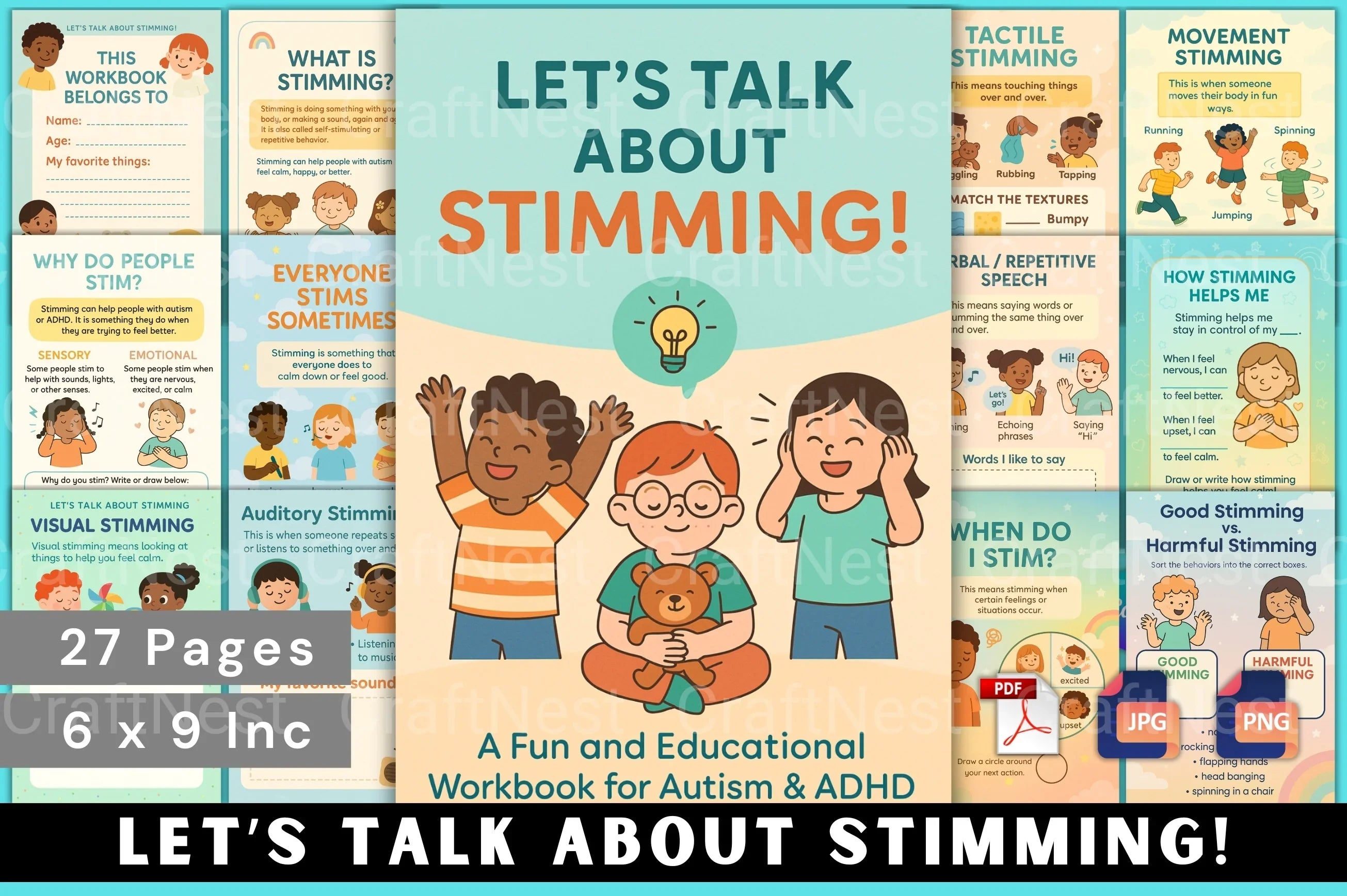 Understanding Stimming A Comprehensive Guide cover with printable guide