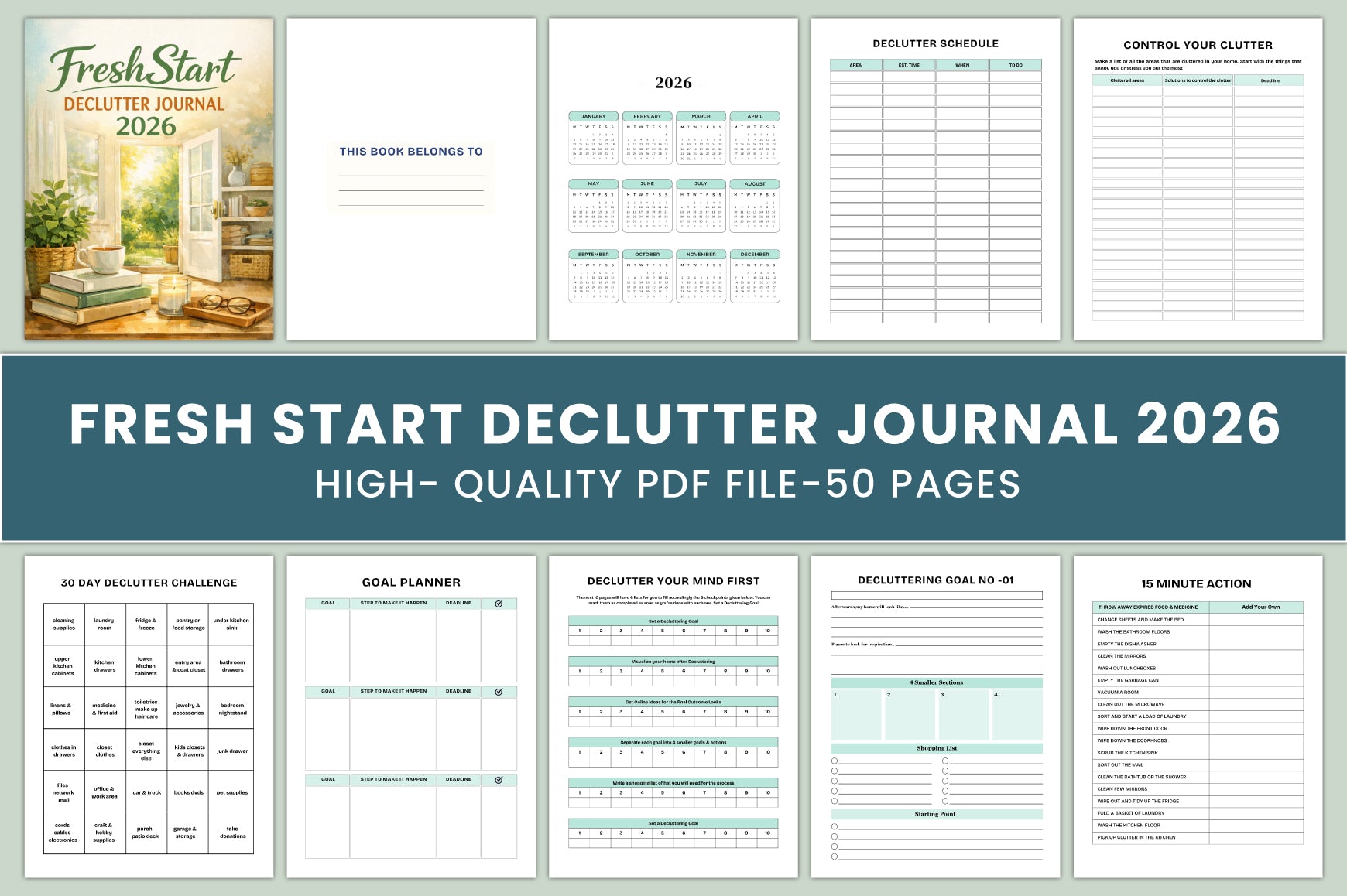 Fresh Start Declutter Journal