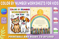 Color By Number Worksheets For Kids Book