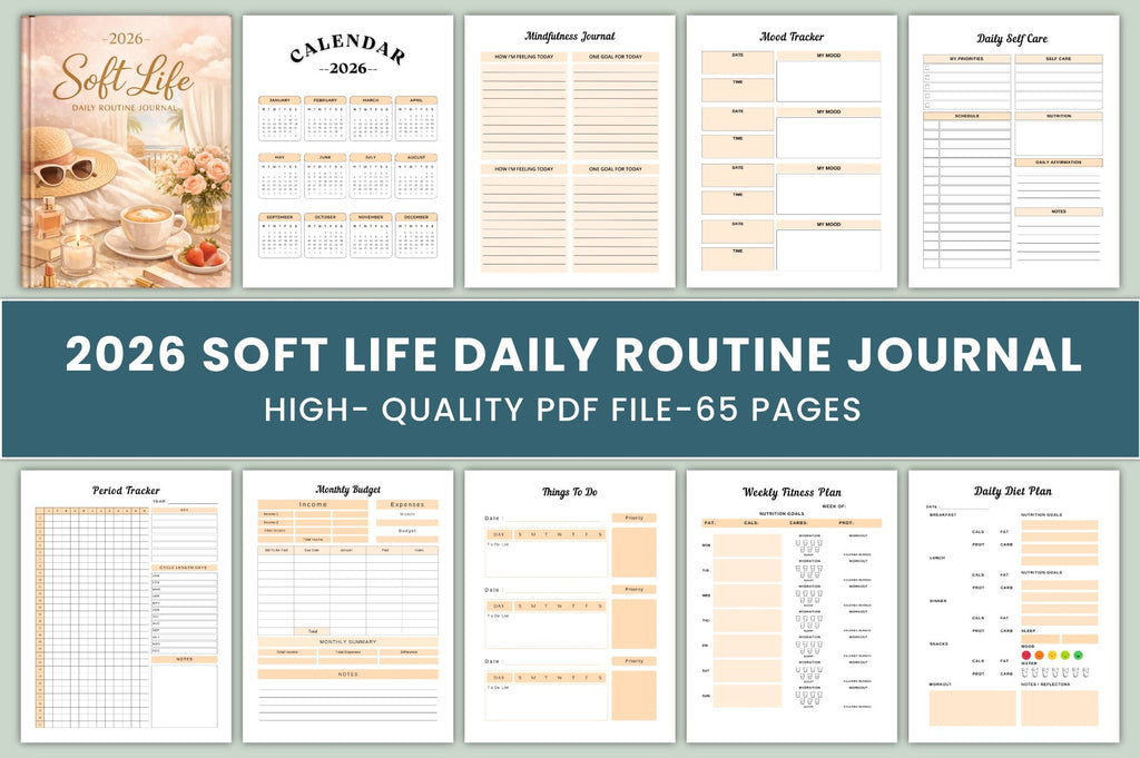 Soft Life Daily Routine Journal