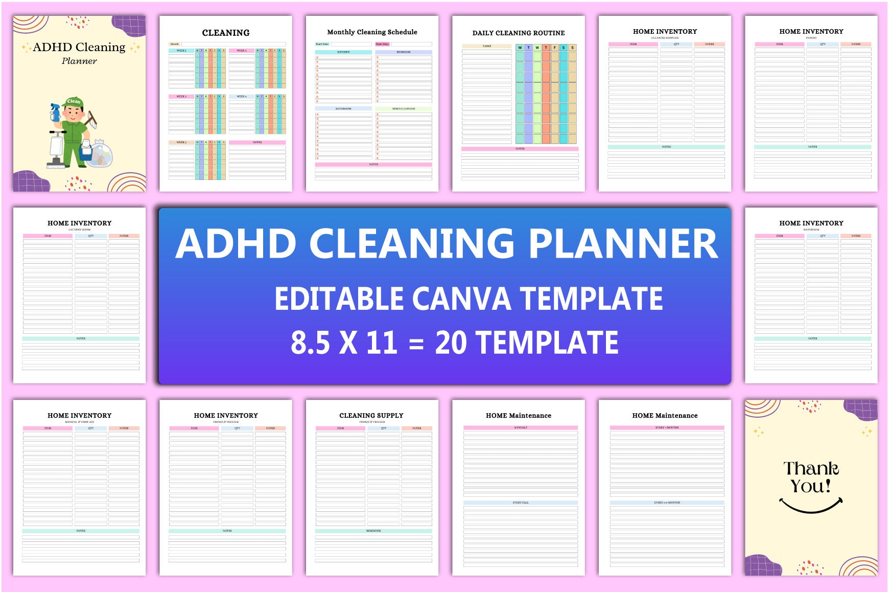 ADHD Cleaning Planner for Effective Organization Cover