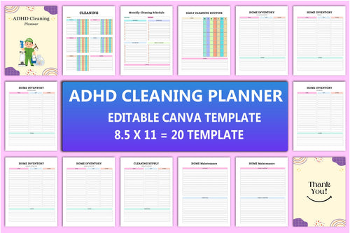 ADHD Cleaning Planner for Effective Organization Cover
