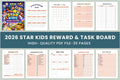 Star Kids Reward Task Board Planner