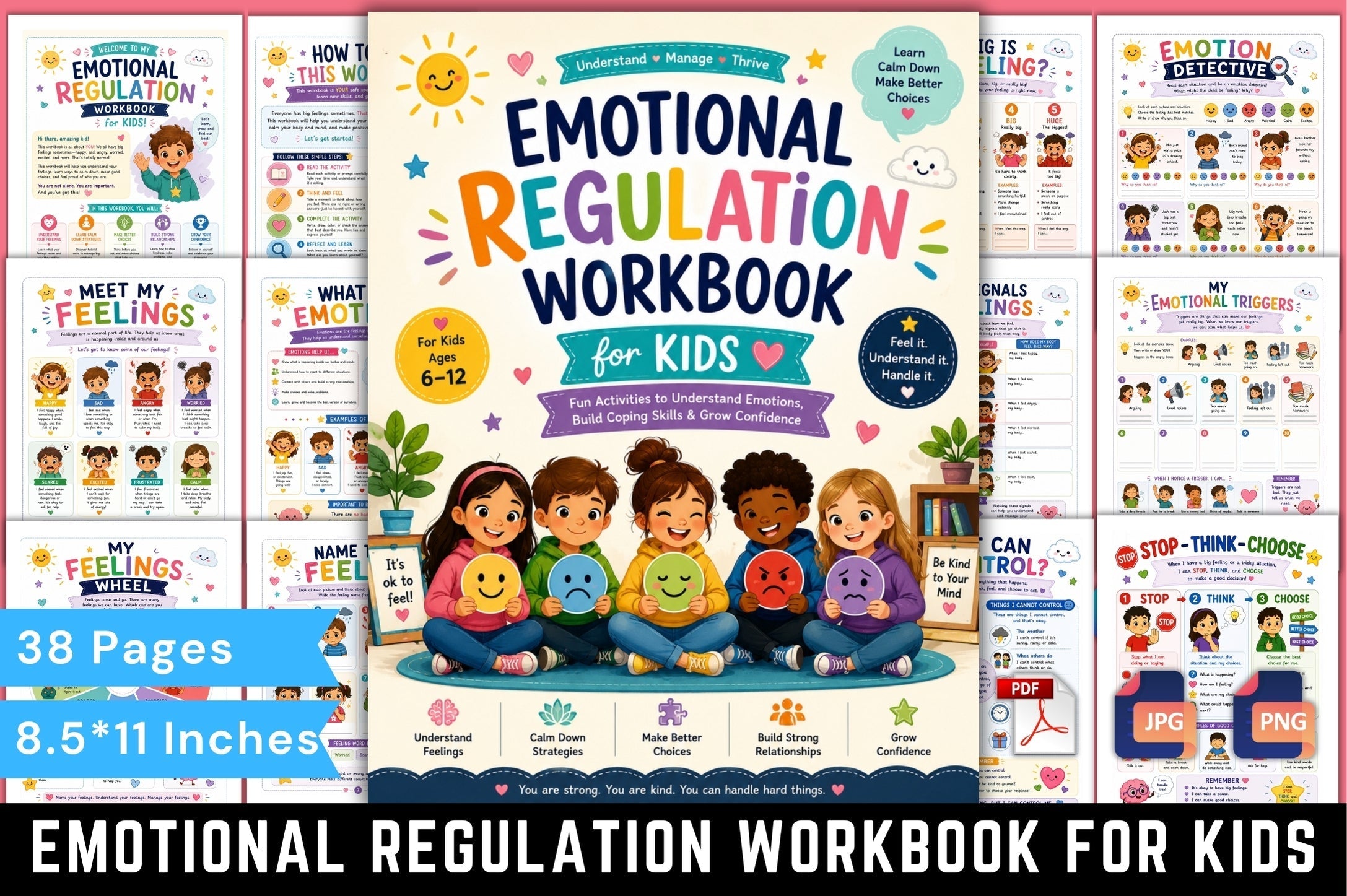 Emotional Regulation For Kids Workbook