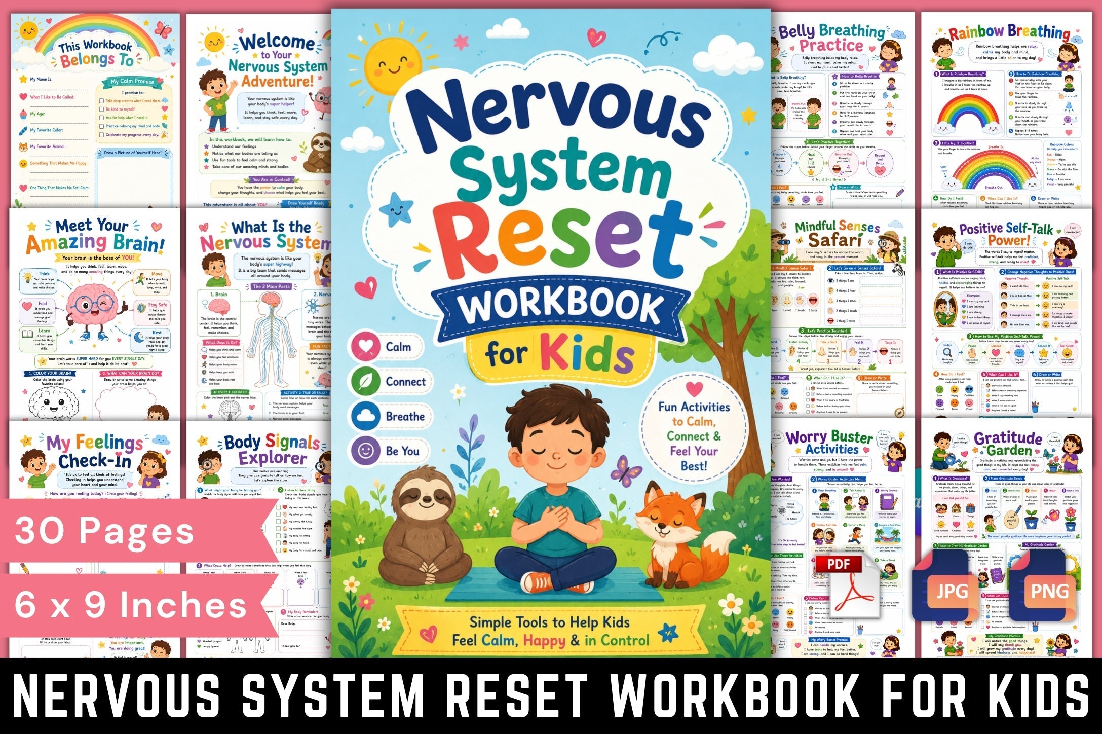 Nervous System Reset For Kids Workbook