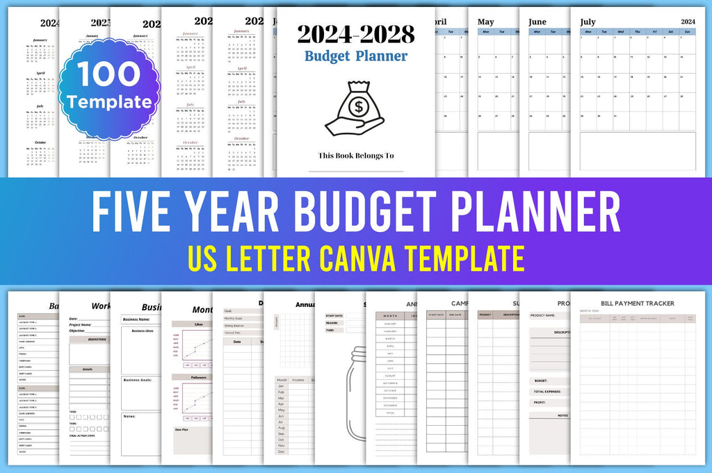 Editable Five-Year Budget Planner