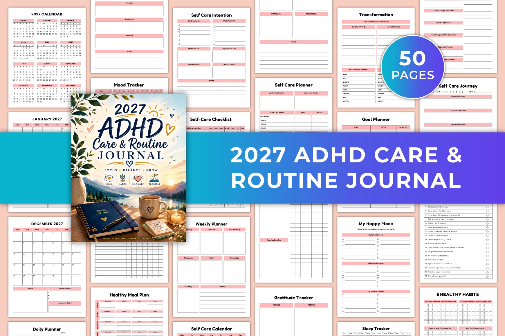 Adhd Care Routine Journal