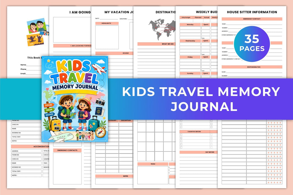 Kids Travel Memory Journal