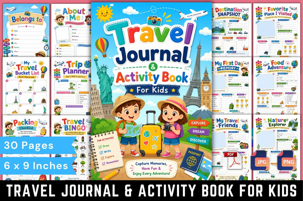 Travel Activity For Kids Journal