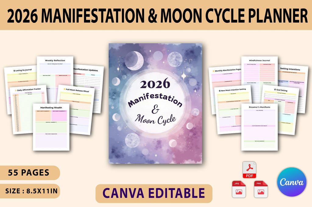 Manifestation Moon Cycle Planner