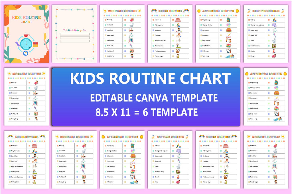 Kids Routine Chart Planner