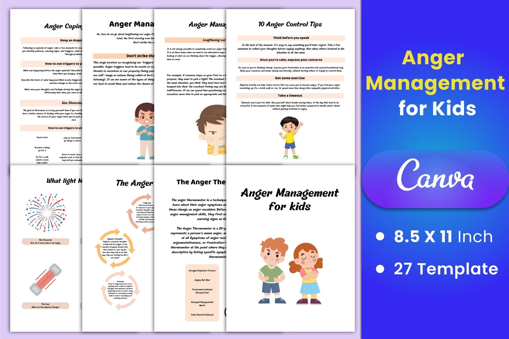 Anger Management Planner for Kids