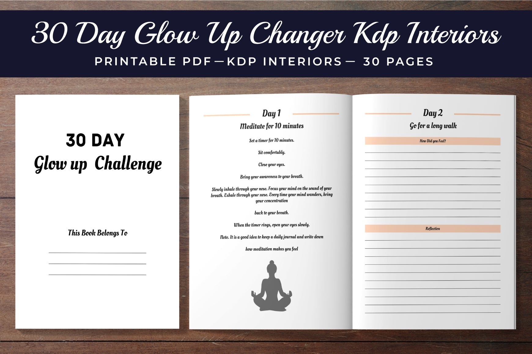 Day Glow Up Challenge Planner