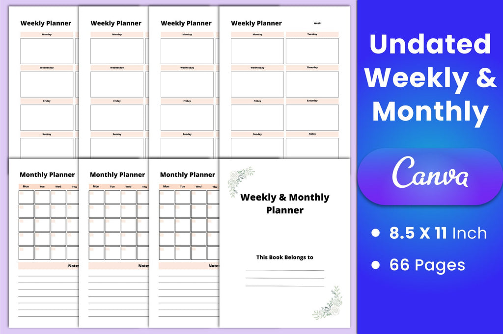 Weekly and Monthly Planner