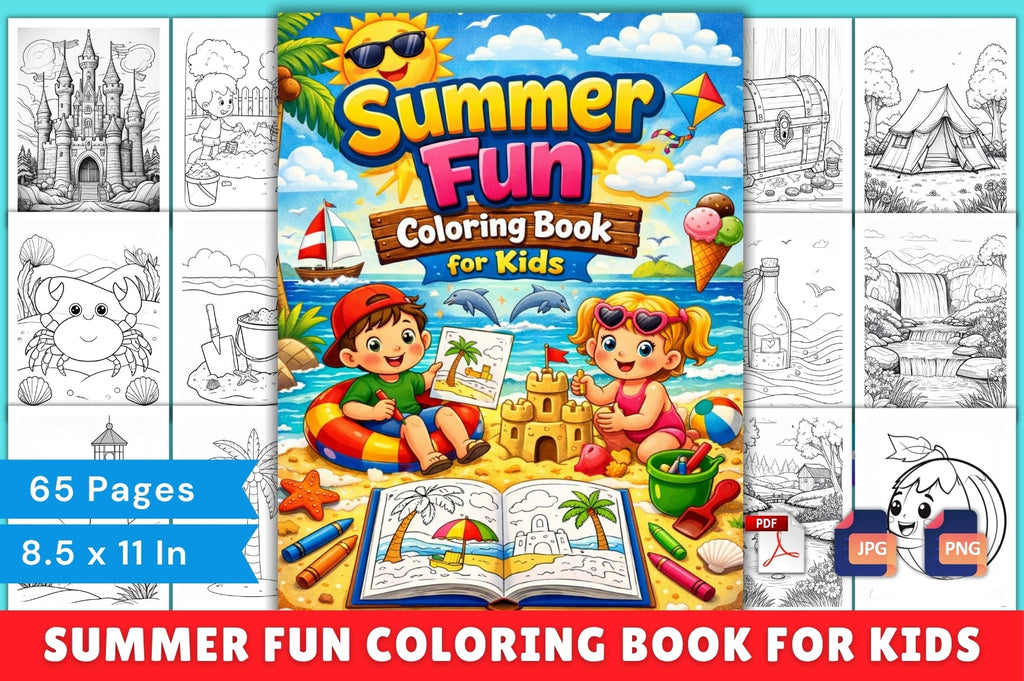 Summer Fun Coloring Book for Kids