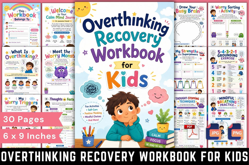 Overthinking Recovery For Kids Workbook
