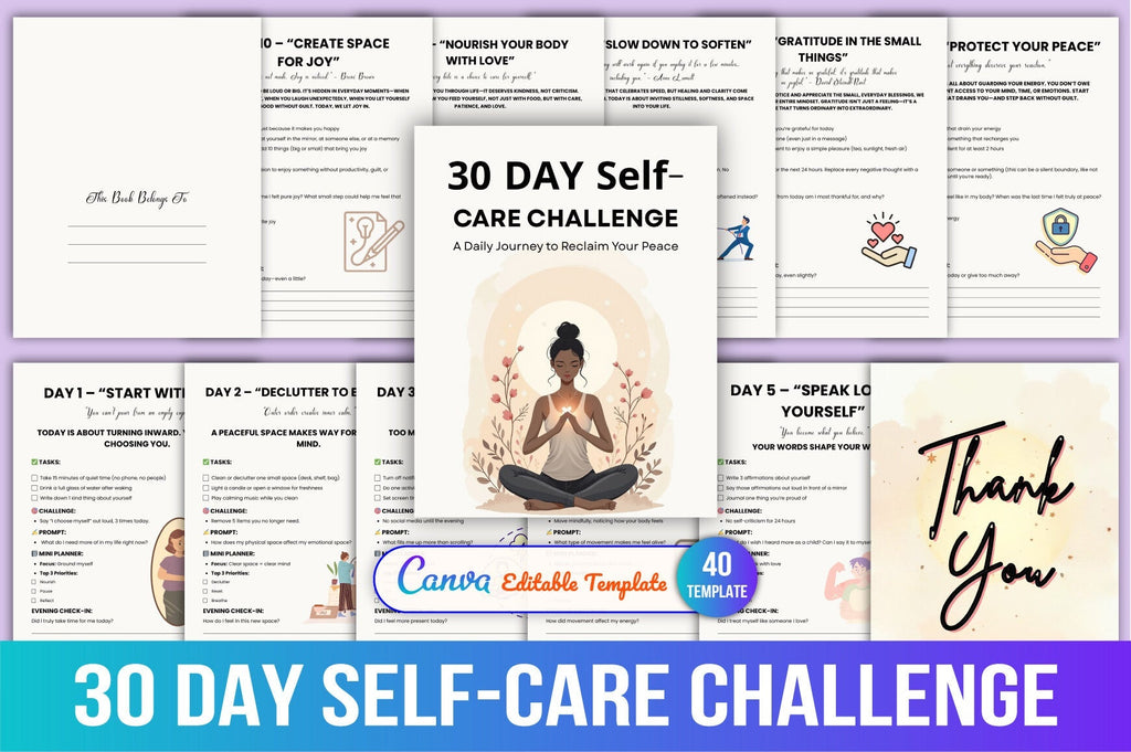 Day Self-Care Challenge Planner