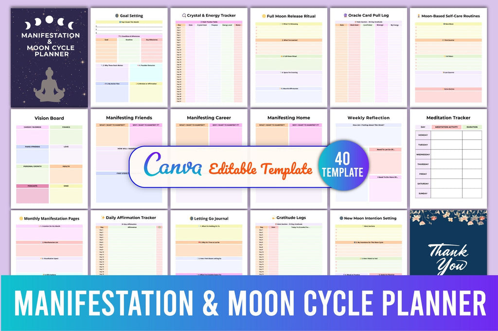 Manifestation Moon Cycle Planner