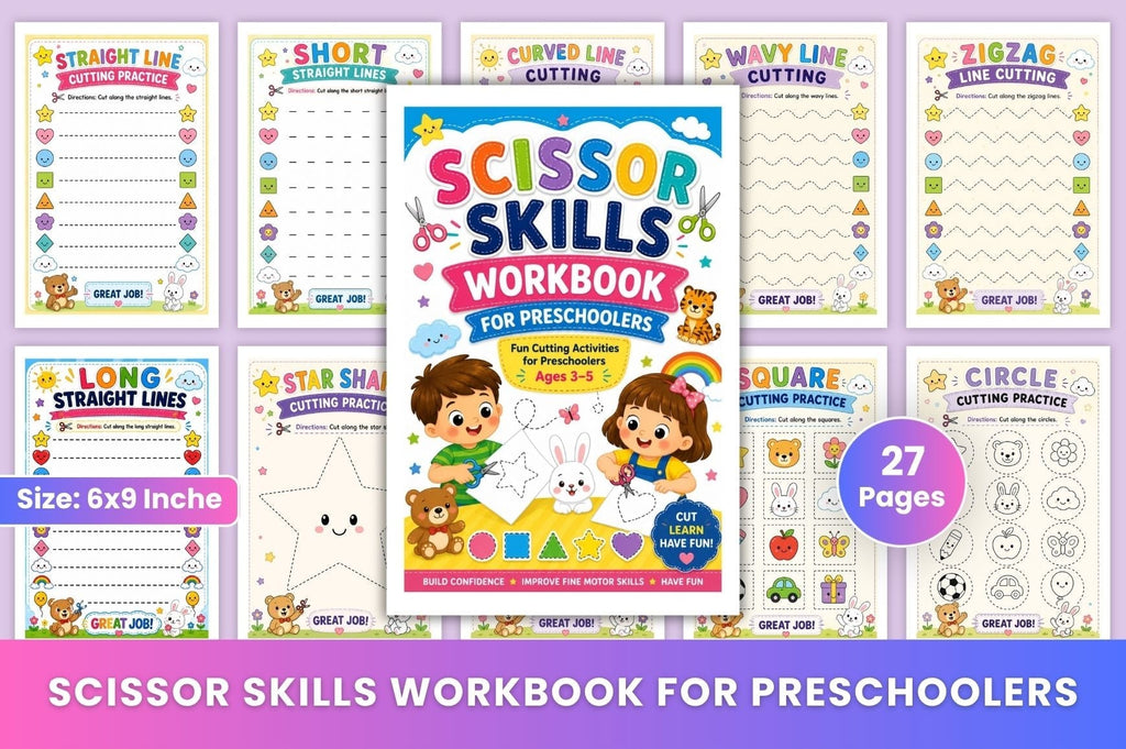 Scissor Skills For Preschoolers Workbook