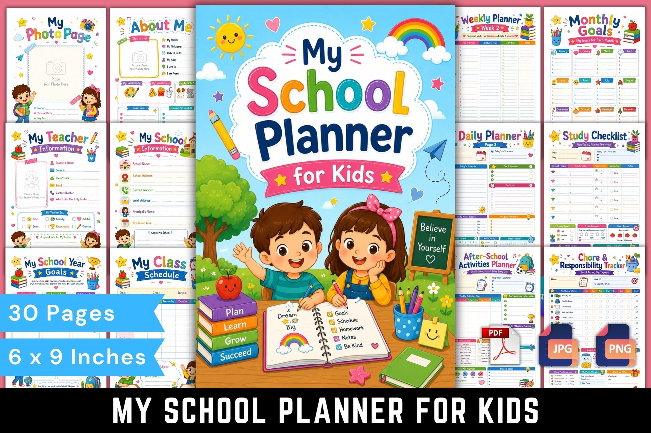 My School For Kids Planner