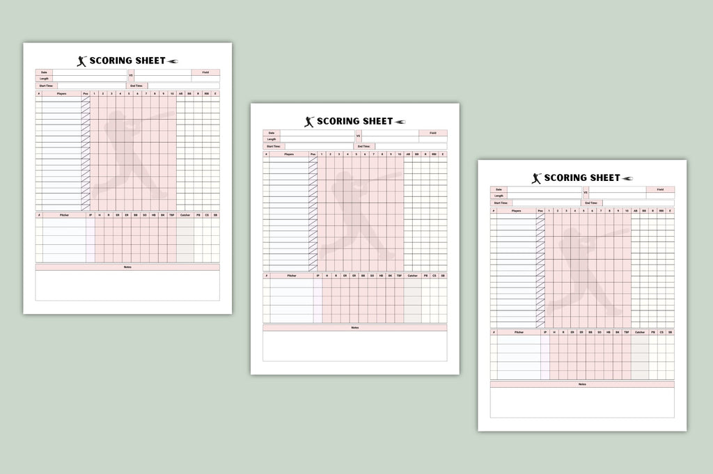 Diamond Stats Baseball Scoring Journal