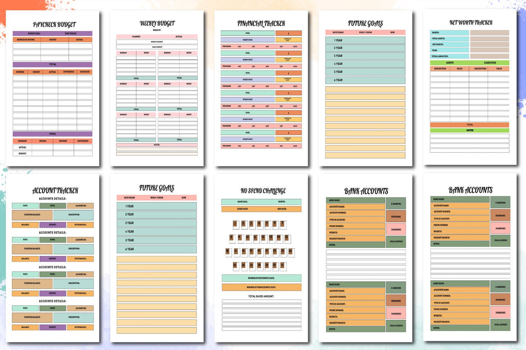 Rainbow Budget Planner
