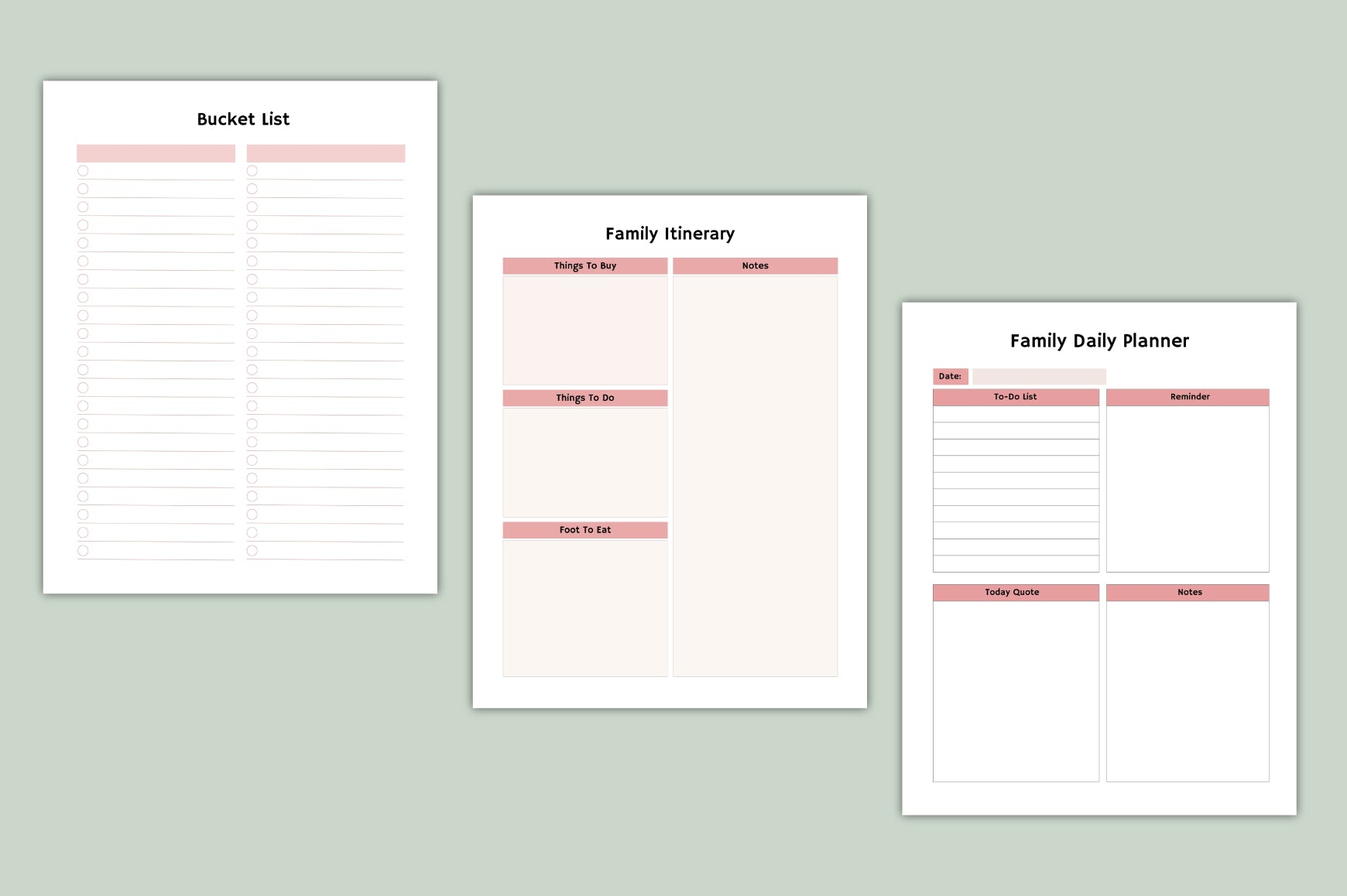 Family Scheduling Planner