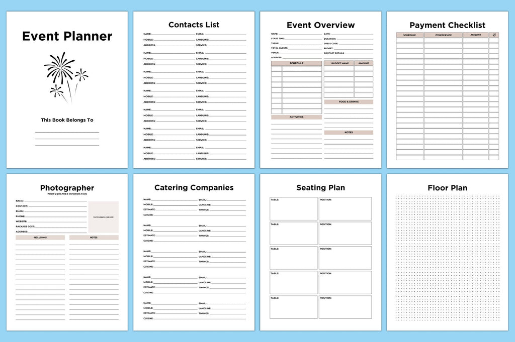 Editable Event Planner