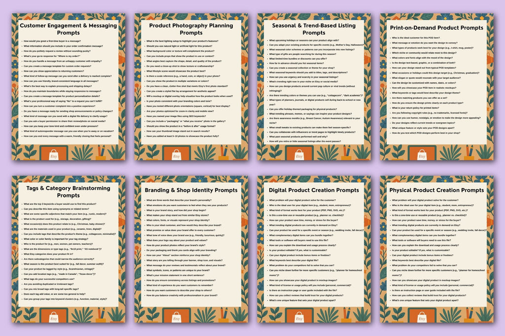 Etsy Seller Guide Prompts for Success