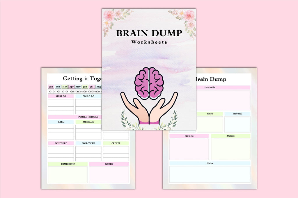 Brain Dump Worksheets Planner