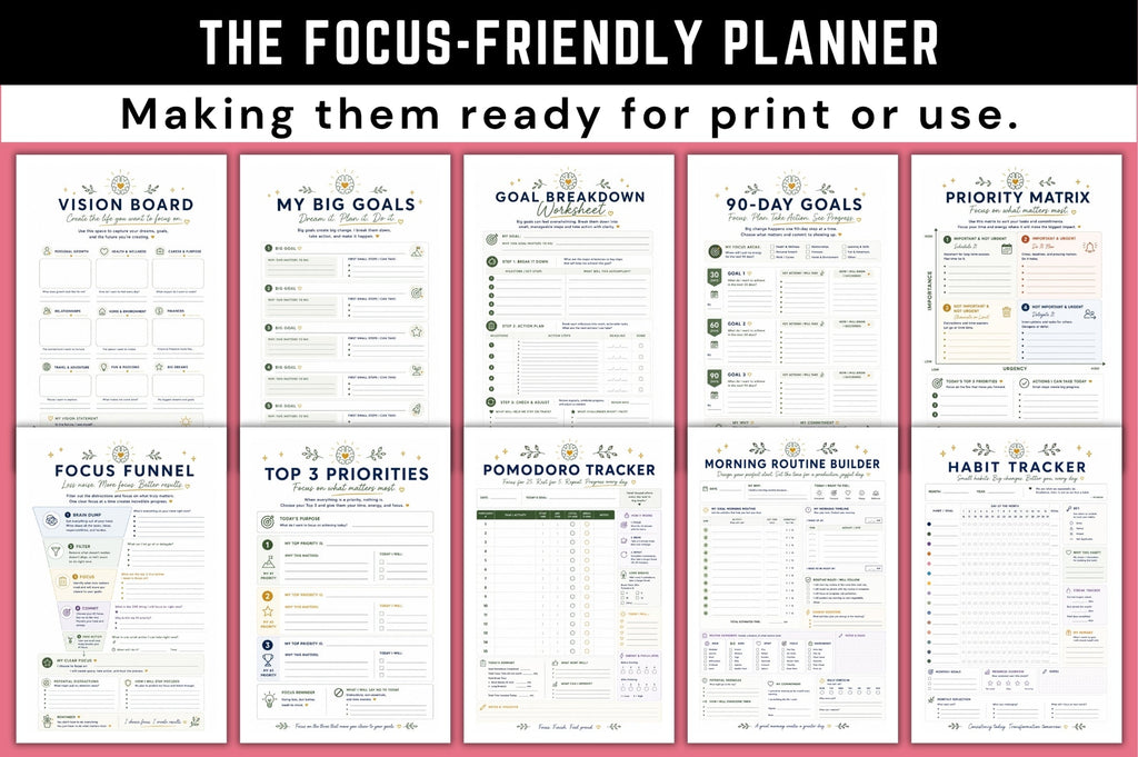 The Focus Friendly Planner