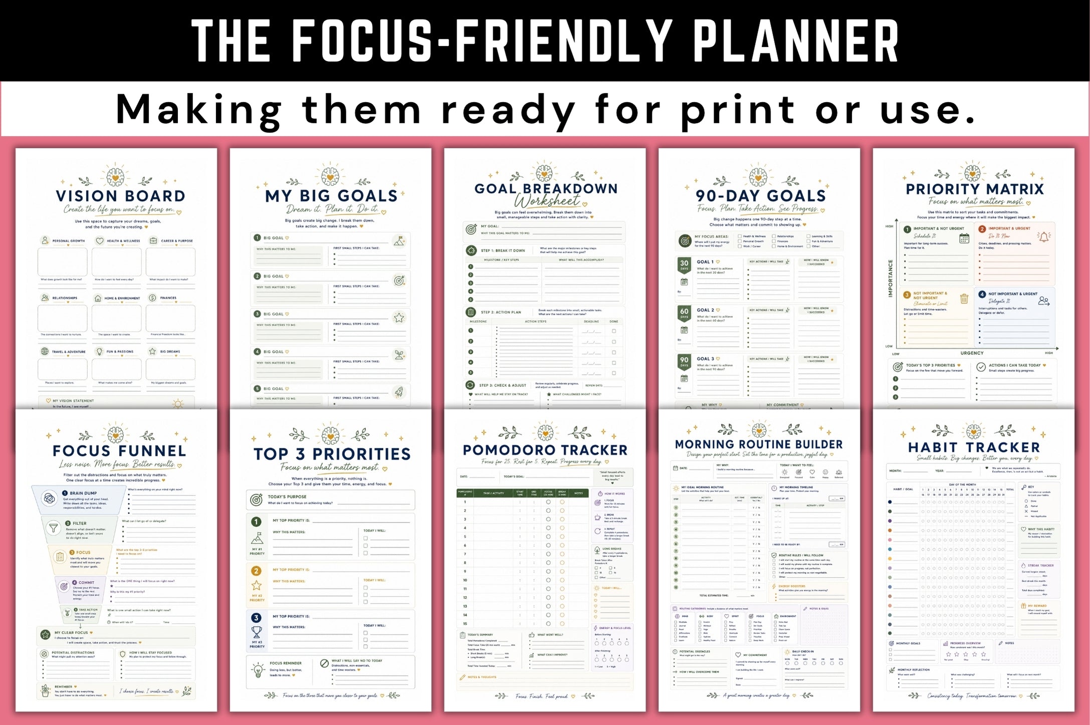The Focus Friendly Planner