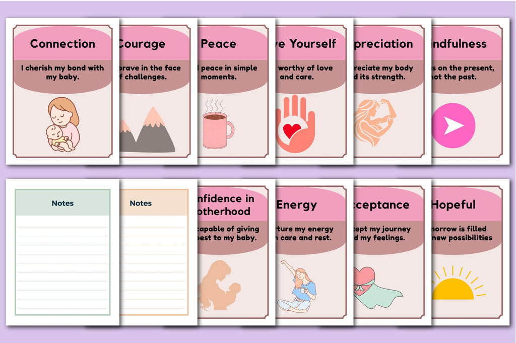 Postpartum Affirmation Cards for New Moms