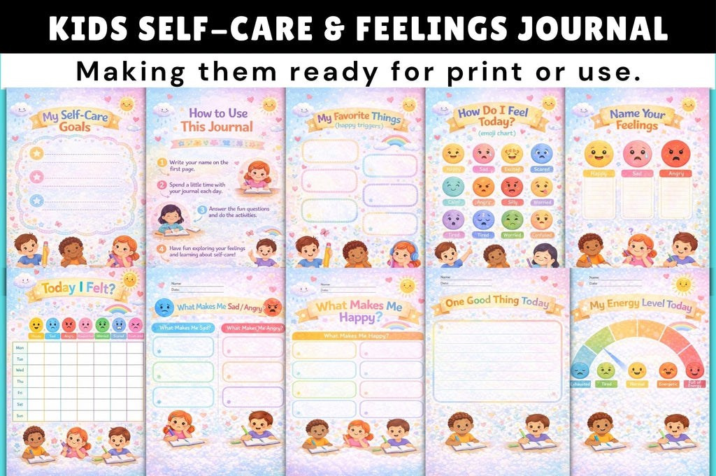 Kids' Self-Care Feelings Journal