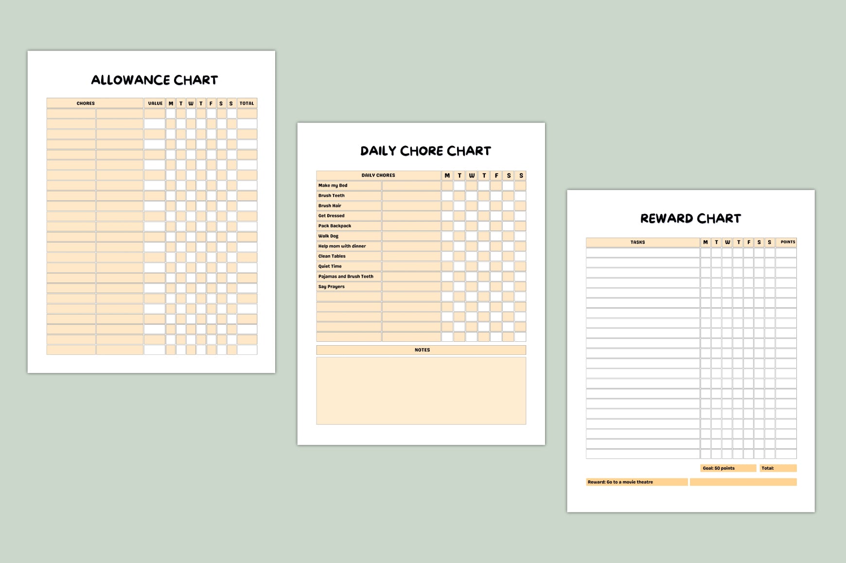 Smart Kids Reward Charts Planner