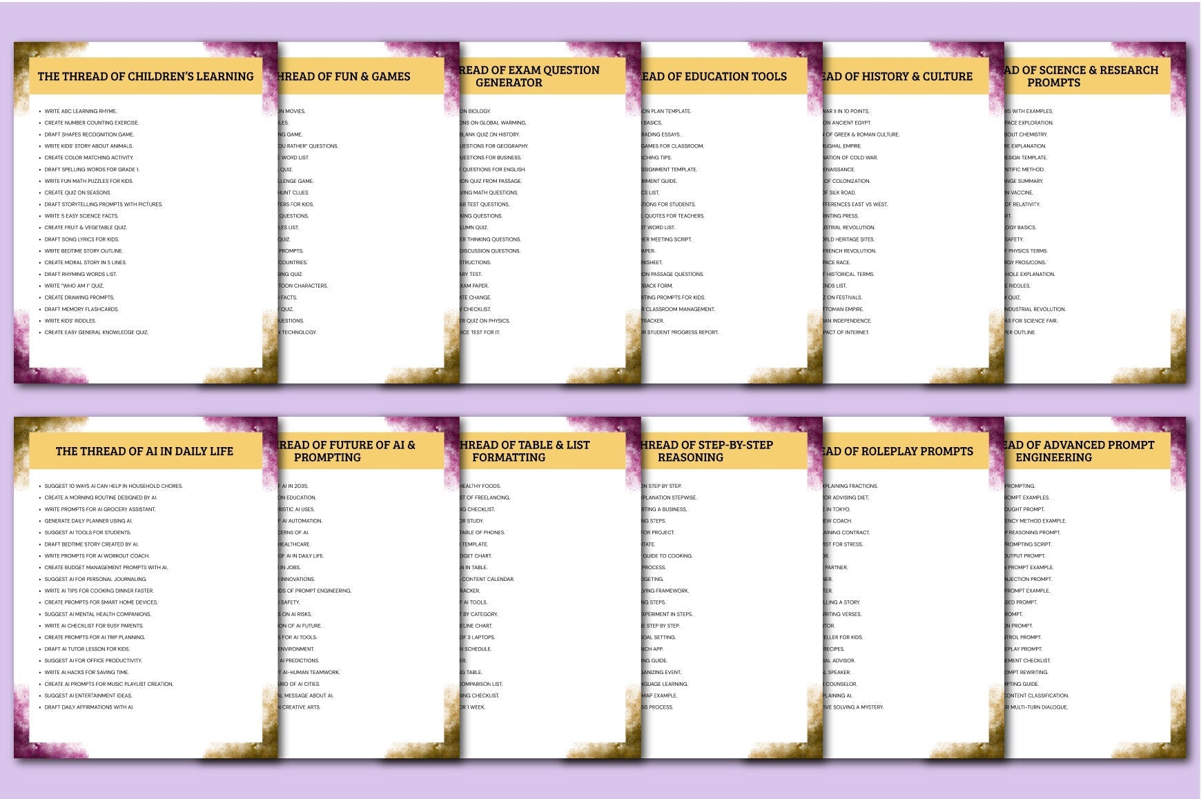 The Creative Loom of Prompts