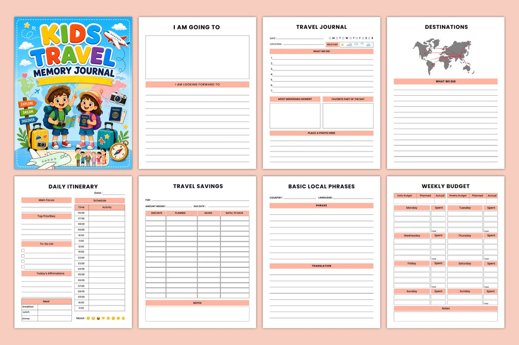 Kids Travel Memory Journal